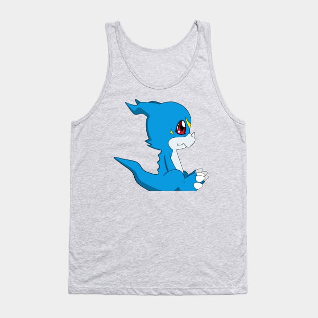 Sitting Veemon Tank Top by MEArtworks